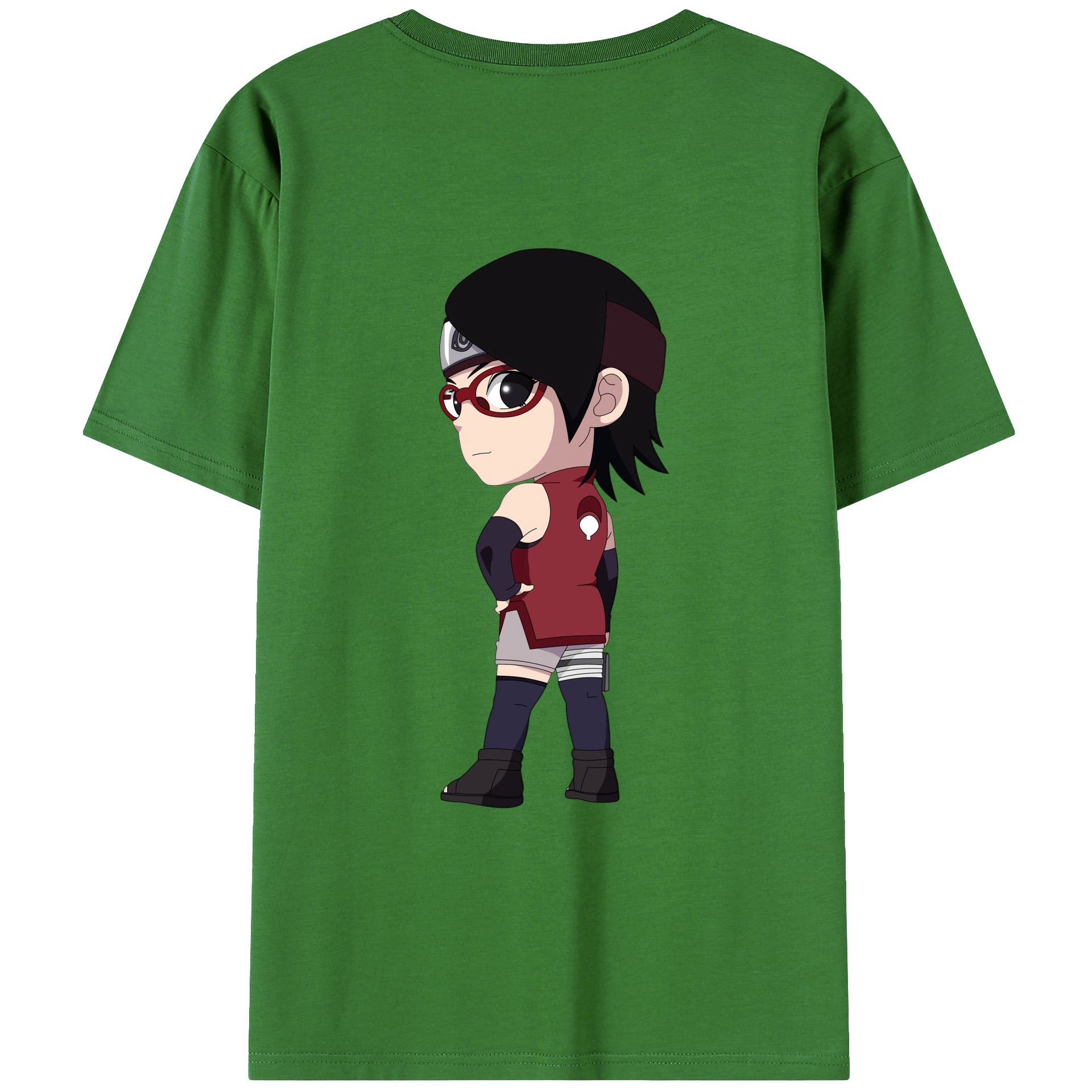 （画像用） NARUTO -ナルト- うちは サラダ Uchiha Sarada レディース半袖Tシャツ(バックプリント)